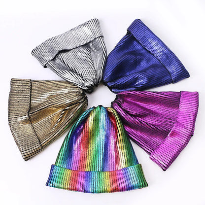 Metallic Glitter Degraded Beanie