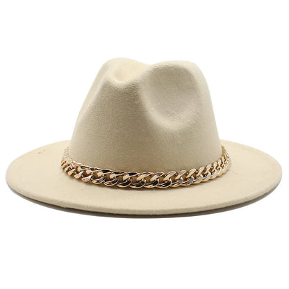 Milano Golden Chain Cotton Fedora Hat