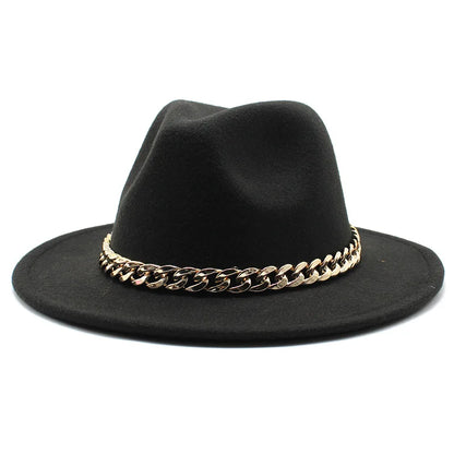 Milano Golden Chain Cotton Fedora Hat