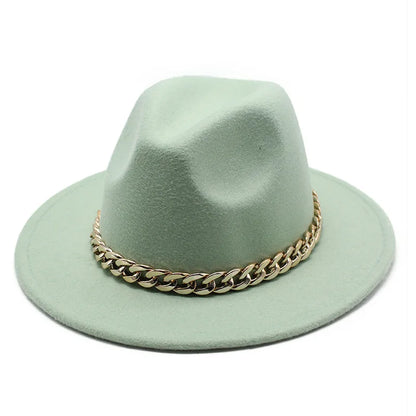 Milano Golden Chain Cotton Fedora Hat