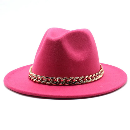 Milano Golden Chain Cotton Fedora Hat