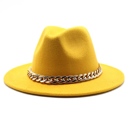 Milano Golden Chain Cotton Fedora Hat