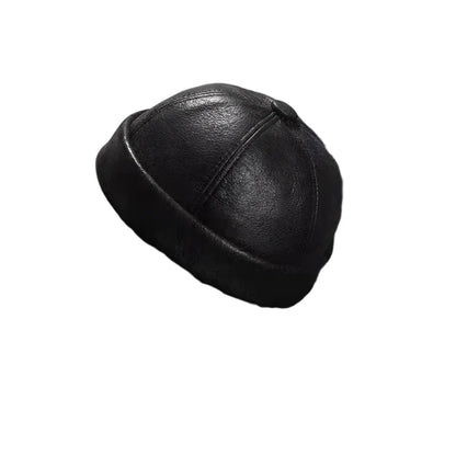 Minsk Vintage Genuine Leather Docker Cap