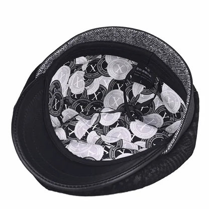 Missouri Genuine Leather Newsboy Cap