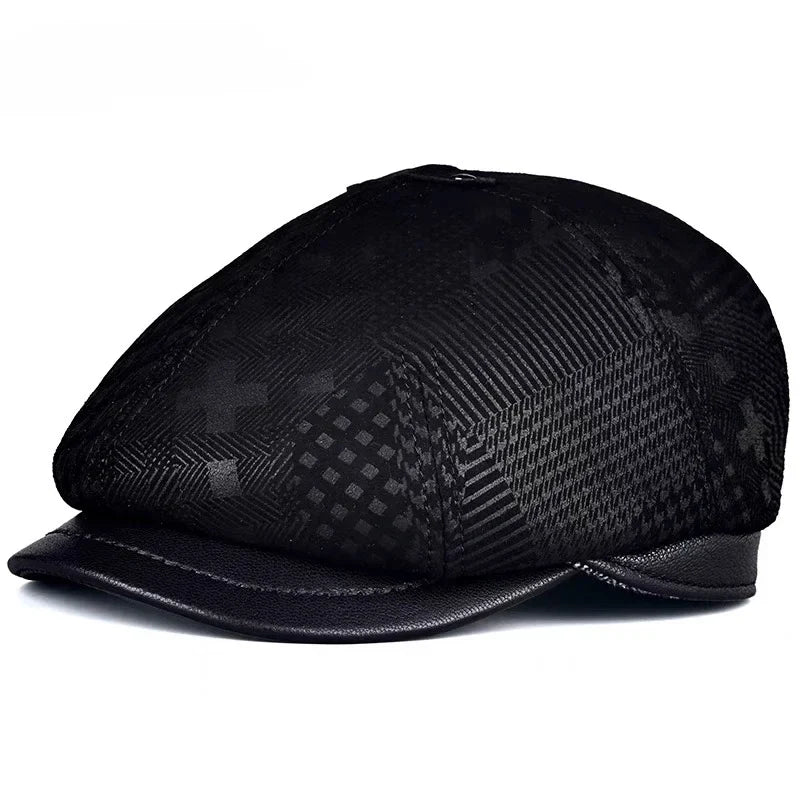 Missouri Genuine Leather Newsboy Cap
