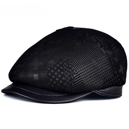 Missouri Genuine Leather Newsboy Cap