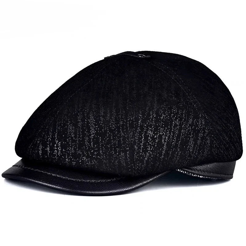 Missouri Genuine Leather Newsboy Cap