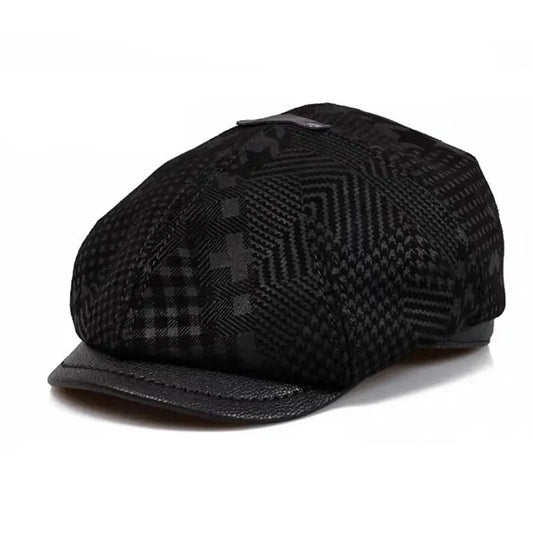 Montclair Genuine Leather Newsboy Cap