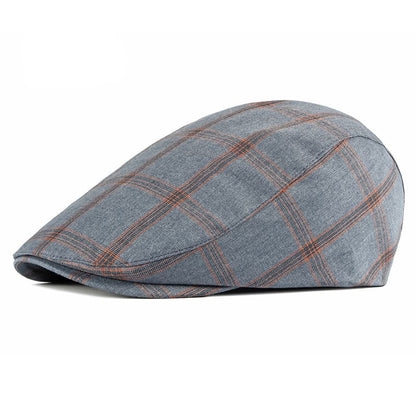 Monza Plaid Cotton Flat Cap