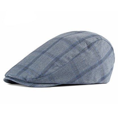 Monza Plaid Cotton Flat Cap