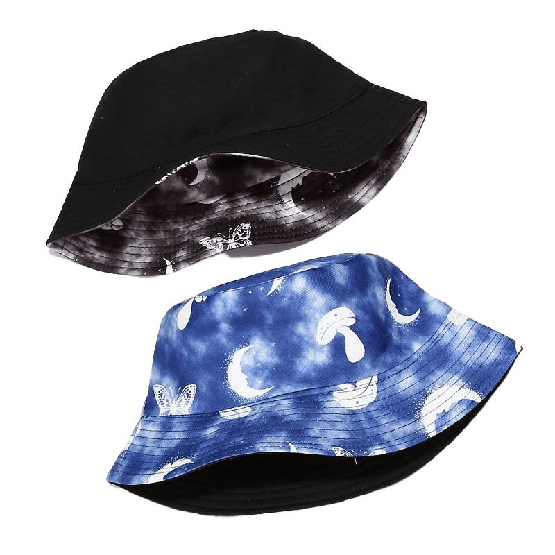psychedelic-multicolor-abstract-adjustable-reversible-cotton-fisherman-headwear