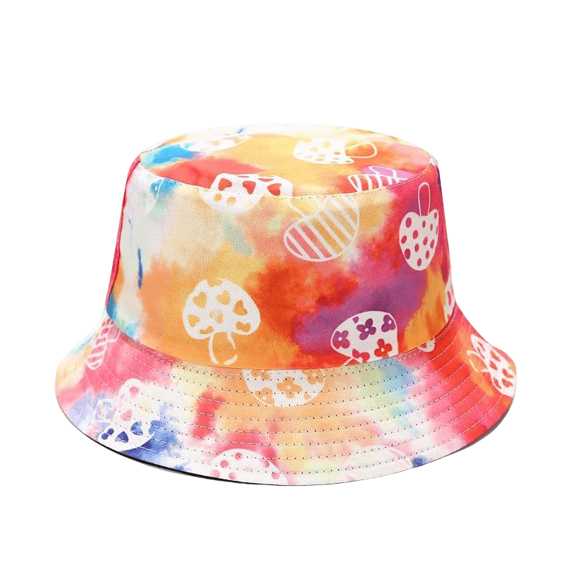 psychedelic-multicolor-abstract-adjustable-reversible-cotton-fisherman-headwear