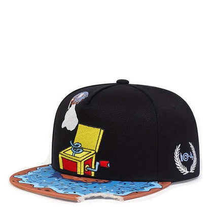 Music Box Donut Bitten Snapback Cap