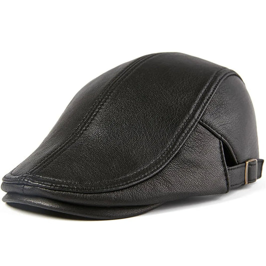 Newport Genuine Leather Duckbill Flat Cap