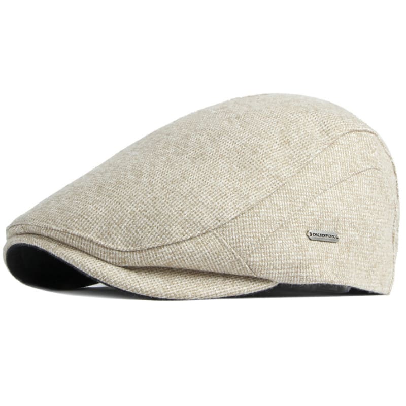 OKSDFOX Plain Cotton Flat Cap