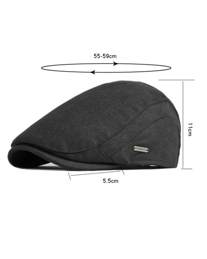 OKSDFOX Plain Cotton Flat Cap