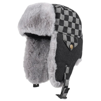 Oregon Winter Skiing Plaid Trapper Bomber Hat