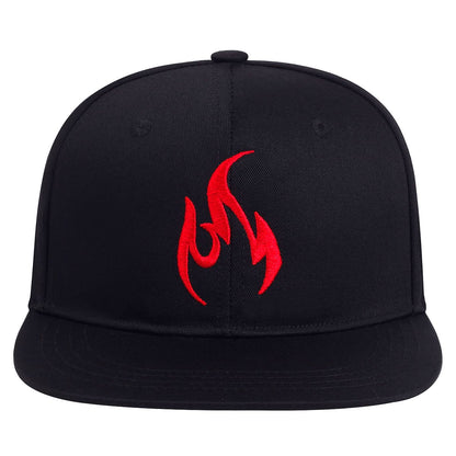 P&L Flame Black Snapback Cap
