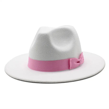 Pahoda White Cotton Fedora Hat