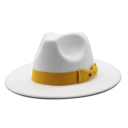 Pahoda White Cotton Fedora Hat