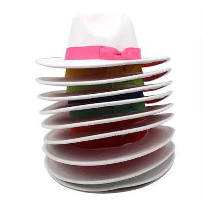 Pahoda White Cotton Fedora Hat