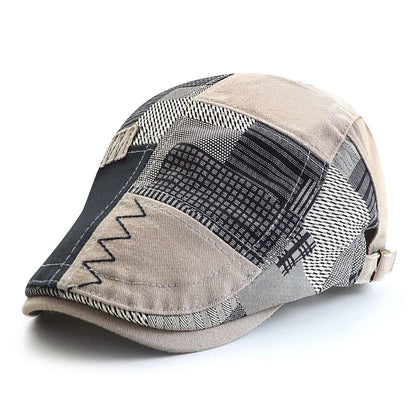 Patchwork Duckbill Flat Cap