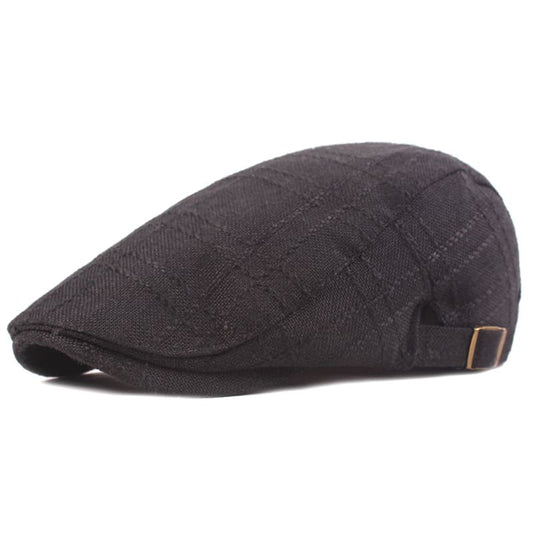 Preston Plaid Cotton Flat Cap