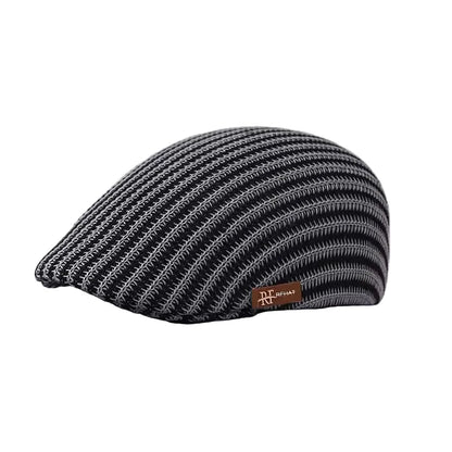 Recife Summer Striped Linen Flat Cap