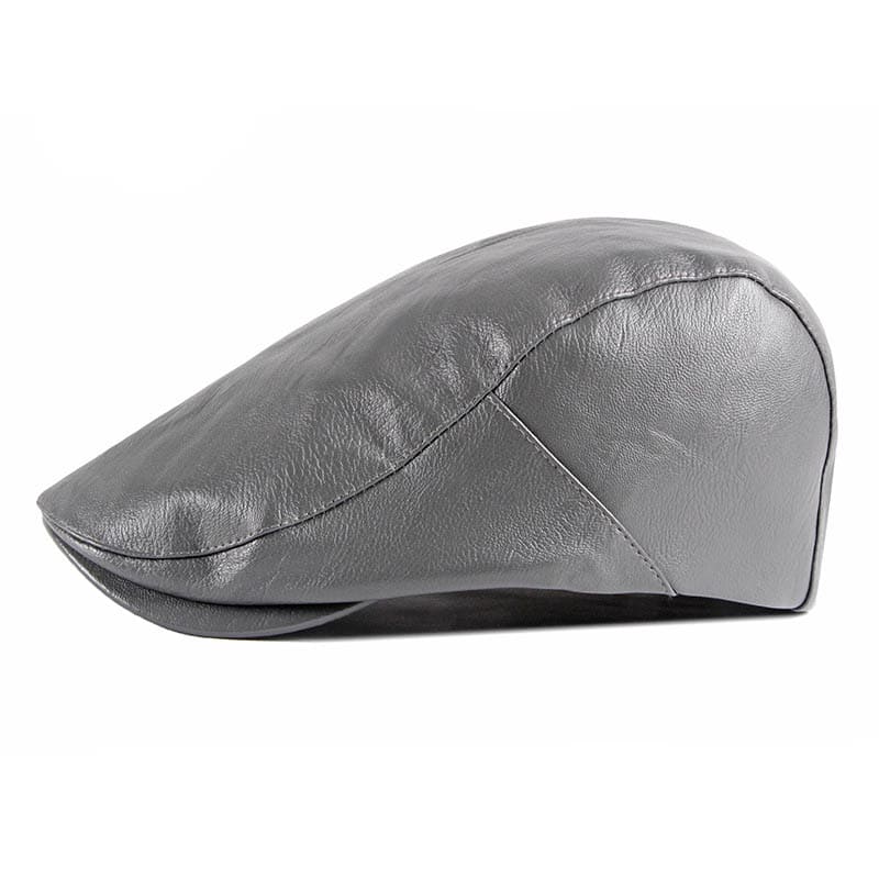 Reims Vintage Leather Flat Cap