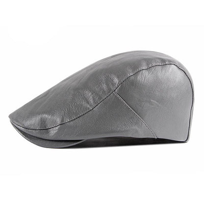 Reims Vintage Leather Flat Cap