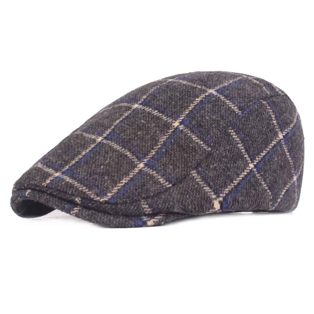 Reulli Plaid Cotton Flat Cap
