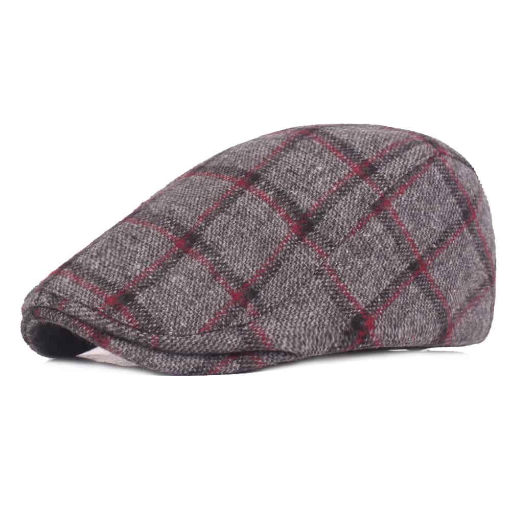 Reulli Plaid Cotton Flat Cap