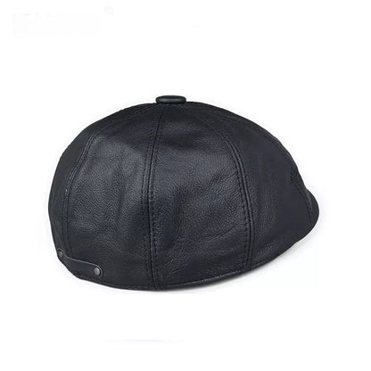 Rivette Genuine Leather Newsboy Cap