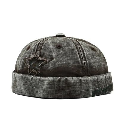 Rockstar Distressed Washed Cotton Docker Cap