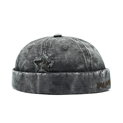 Rockstar Distressed Washed Cotton Docker Cap