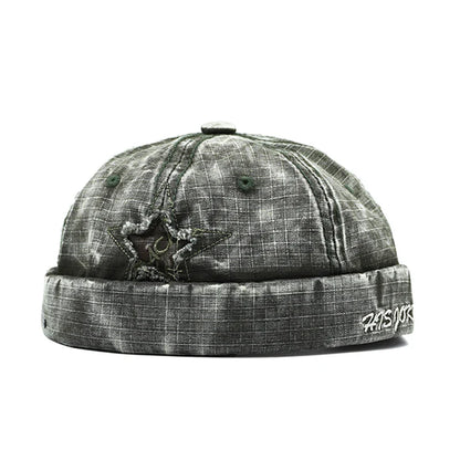 Rockstar Distressed Washed Cotton Docker Cap