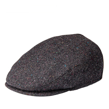Royal Herringbone Wool Flat Cap