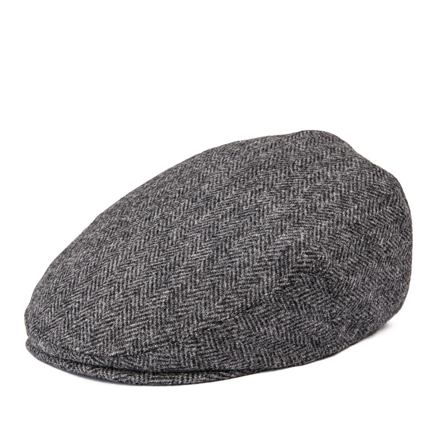 Royal Herringbone Wool Flat Cap