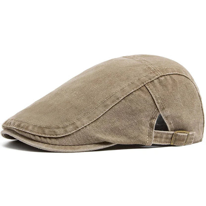 Classic Plaid Cotton Newsboy Cap