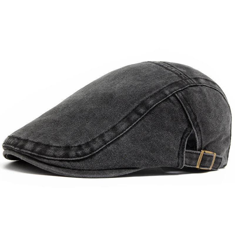Classic Plaid Cotton Newsboy Cap