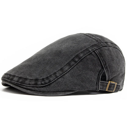 Classic Plaid Cotton Newsboy Cap
