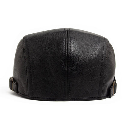 Scott Leather Flat Cap