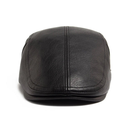 Scott Leather Flat Cap