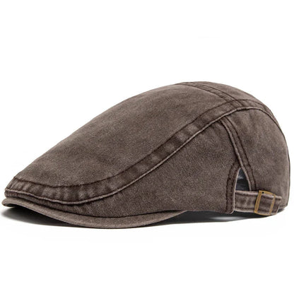 Classic Plaid Cotton Newsboy Cap
