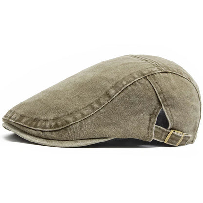 Classic Plaid Cotton Newsboy Cap
