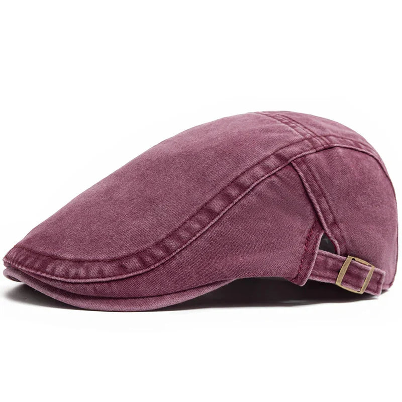 Classic Plaid Cotton Newsboy Cap