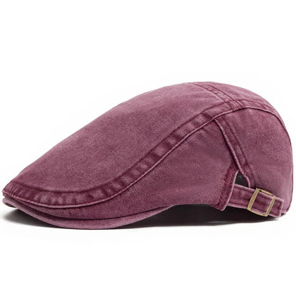 Classic Plaid Cotton Newsboy Cap
