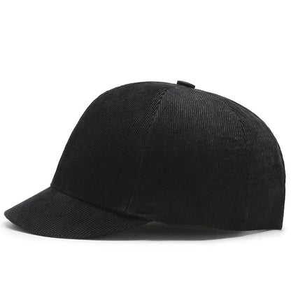 Short Brim Corduroy Baseball Cap