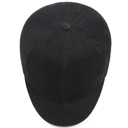 Short Brim Corduroy Baseball Cap