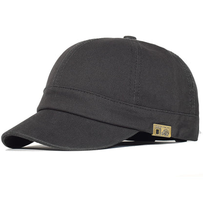 Short Brim Plain Baseball Cap